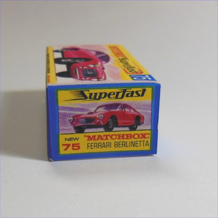 Matchbox Lesney Superfast 75c Ferrari Berlinetta G Style Repro Box - Image 3