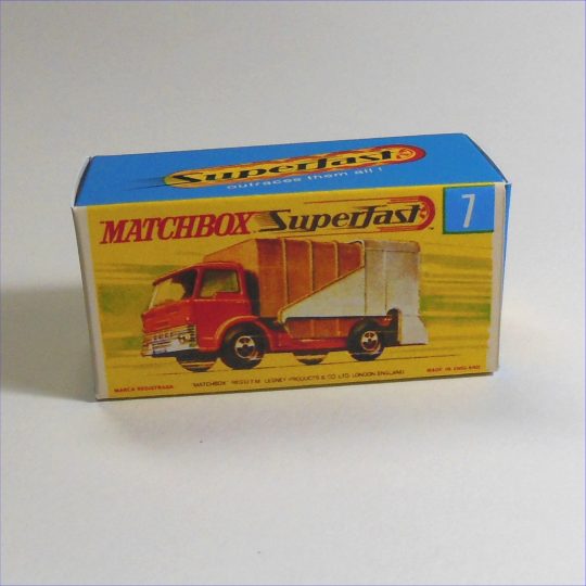 Matchbox Lesney Superfast  7d Ford Refuse Truck G Style Repro Box