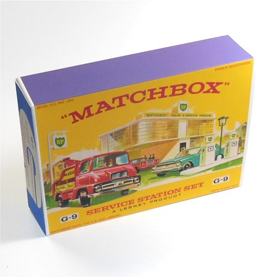 Matchbox Lesney Gift Set G-9b BP Garage Service Station Set E Style Repro Box